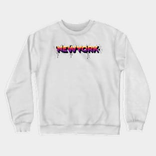 New York City Graffiti Style Typography Art Design Crewneck Sweatshirt